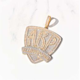 Baguette Large Abp Pendant iced out bussed down hip hop Jewellery for rapper luxury personalised 925 solid silver