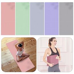 Yoga Mats TPE Meditation Pad AntiSlip Foldable Fitness Mat Breathable Portable Shockabsorbing Easy Clean for Home Gym Office 231012