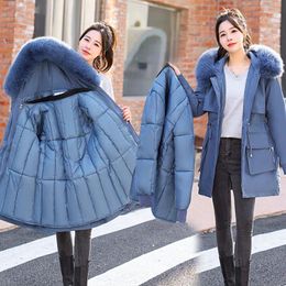 Women's Trench Coats 2023 Fashion Warm Parkas Winter Woman Distachable Snow Wear Jackets Slim Clothing Abrigo Mujer SWREDMI