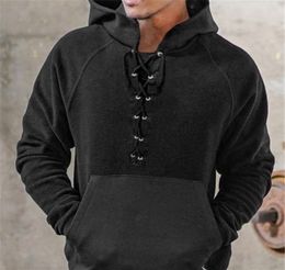Customised Tees & Polos 021 Dark Black stitching Hooded Mens Hoodie Loose Sweater Long sleeved Coat
