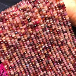 Loose Gemstones MULTICOLOR RED SPINEL Roundelle Faceted 4.8 3mm For DIY Jewellery Making Beads FPPJ Wholesale