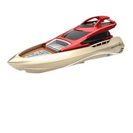 Off Water Induction Mini Portable RC Speedboat 2.4G Dual Propeller Dual Motor Waterproof Fuselage Radio Control Racing Boat Toy