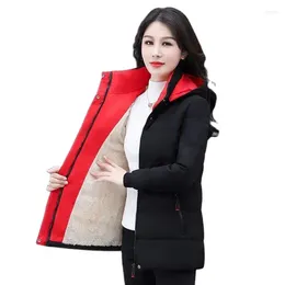 Women's Trench Coats Wintercotton-padded Jacket Winter Coat Fleece Foreign Style High-end Ladies Short Hooded Fashion Cotton-padded