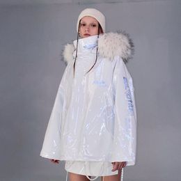 New Storm Soldier 3m Reflective Sky Star Coat PVC Mountain Sculpture Fur Fashion Thickened Coat