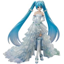 Mascot Costumes 18cm Animetwo-dimensional Girl Wedding Dress Standding Position Model Dolls Toy Gift Collect Boxed Ornaments Pvc Material