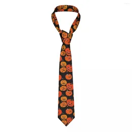 Bow Ties Vintage Pumpkin Neckties Men Women Polyester 8 Cm Halloween Spooky Horror Neck For Mens Silk Narrow Accessories Cravat