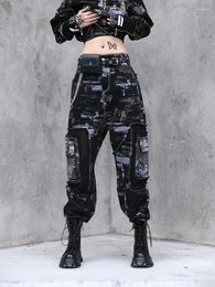Women's Jeans Women Pants Capris 2023 Spring Camouflage Multi Pocket Overalls High Waist Loose Casual Long Female Trousers