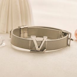 T GG 18K Gold Plated Wrist Strap Designer Bangle Luxury Love Gift Jewelry 925 Silver Bangle With Designer New High Quality Stainless Steel Cuff Bangle Waterproof