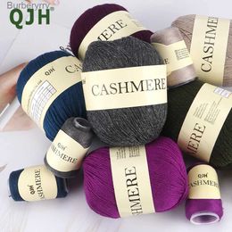 Yarn 6pcs Pure Cashmere Yarn Crochet Hand-knitted Cashmere Knitting QJH Wool Yarn Scarf Hand-Weaving Sweater Wool Ball Thread YarnL231013