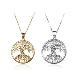 Pendant Necklaces Tree Of Life For Women Statement Necklace Link Chain Vintage Jewellery Femme