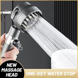 Bathroom Shower Heads Zhang Ji 3 Models Adjustment High Pressure Water Saving 360 Rotation One-key Stop Water Massage Shower Bathroom Accessories 231013