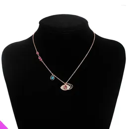 Pendant Necklaces Angel Eye Crystal Zircon Necklace Lady Sweet Romantic Style 2023