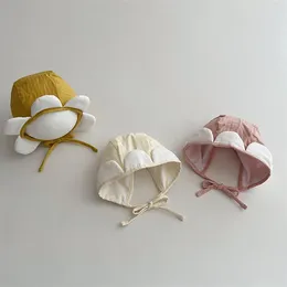 Hair Accessories Cute Baby Girl Sun Hat Infant Flower Tie Up Summer Beach Hats Pography Props