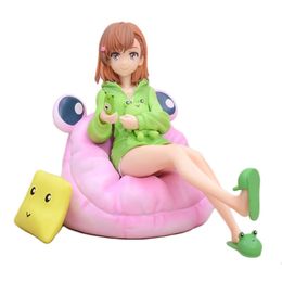 Mascot Costumes 14cm Misaka Mikoto Anime Figure Toaru Kagaku No Railgun T Mikoto Misaka Action Figure Gekota Covered Ver Figurine Model Toys