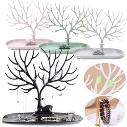 Jewellery Boxes Deer Jewellery Display Stand Earrings Necklace Ring Jewellery Display Tray Tree Storage Racks Organiser Holder Make Up Decoration 231012