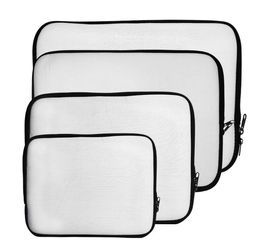 DHL50pcs Cell Phone Pouches Sublimation DIY White Blank Neoprene Large Capacity Waterproof Protable Square Computer Bag
