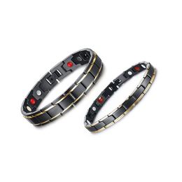 316L Stainless Steel Health Energy Bracelet Men s Titanium Steel Bio Magnetic Therapy Power women's Bangle For couple Fashion294d