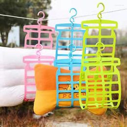 Hangers Creative Home Sun Pillow Rack Drying Multifunctional Foldable Plastic Windproof Clip Hanging