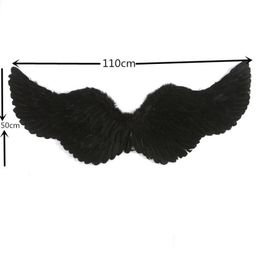 Costume Accessories Women Angel Feather Wing With Elastic Straps Llow Shape Halloween Party Divine Fairy Goddess Queen Costume Accesso Otp6N