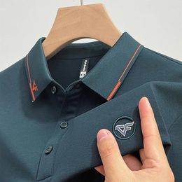 Men's Polos Brand Autumn Solid Colour Business Casual High-quality Korean Long-sleeved Top Fashion Trend Embroidery POLO Shirt M-4XL