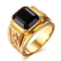 Wedding Rings BAOSHINA Selling Vintage CZ Stone Alloy Ring For Men Fashion Punk Style Man Bijoux Men's Jewelry