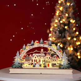 Christmas Decorations Ball Ornament Garland Large Garden Gnomes Outdoor Christmas House LED Christmas Forest Scene Wooden Christmas Village For 231012