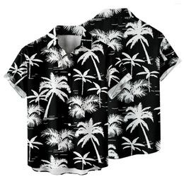 Men's Casual Shirts 2023 Hawaiian Shirt Men Short Sleeve Printed Fit Beach Button Down With Pocket Holiday Clothing