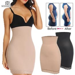 Waist Tummy Shaper High Control Slips Woman Seamless Slimming Half Slip Underwear Shapewear Body Underdress Shapers 231012