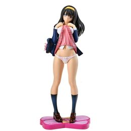 Mascot Costumes 18cm Anime Figure How to Raise A Boring Girlfriend Megumi Kato Sexy School Uniform Upskirt Standding Pose Toy Gift Pvc Material
