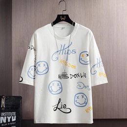 Men's T Shirts Summer Luxury Pure Cotton Social Oversized Print Short Sleeve T-shirt Vintage Soft Style Fashion Personalised Clothing