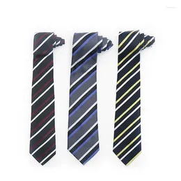Bow Ties Tie For Man Meeting Business Necktie Fashion Weeding Gravate Polyester Homens De Gravata Interview Striped Design