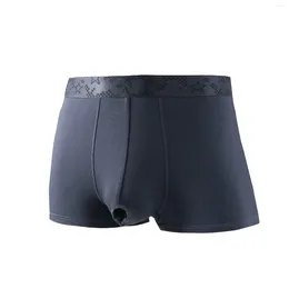 Underpants Wide Waistand Mens Underwear Boxers Briefs For Men Open Front Pouch Male Panties Sexy Lingerie Shorts L-3XL