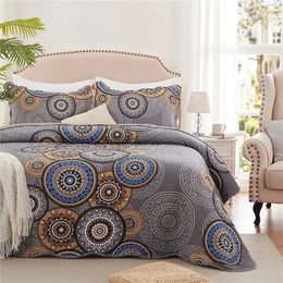 Bedspread Sanded Fabric Bedspread on the Bed Quilt Set 3pcs Quilted Couple Bed Covers Queen King Size Summer Coverlets Blanket in Bedroom 231013