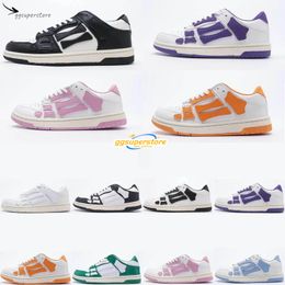 Designer Casual Shoes Skel Top Low amirlies shoes Bone Leather Sneakers Skeleton Blue Red White Black Green Gray Men Women Outdoor Training Shoes 02