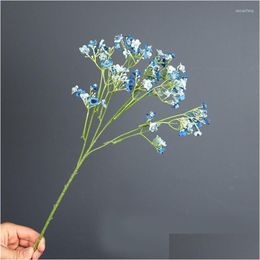 Decorative Flowers Wholesale 49Cm Artificial Bouquet Babysbreath Plants Home Restaurant El Wedding Party Backdrop Decoration Articles Dhzzc