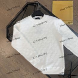 xinxinbuy Men designer Hoodie Sweatshirt Paris Letter towel embroidery women black gray yellow white XS-XL