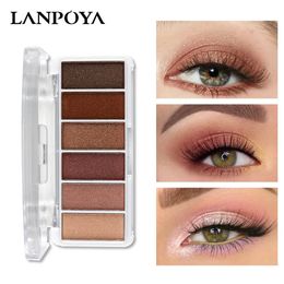 Eye Shadow 6 Colours Eyeshadow Palette Matte Pearlescent Easy To Wear Brightening Natural Longlasting Waterproof Makeup Cosmetic 231012