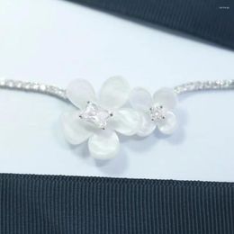 Chains 2023 -Selling Flower Cluster Sugar Necklace Imitation Zircon High-Grade Feeling Light Luxury Style Trend