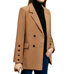 Women's Jackets Winter Women For Dressy Autumn Long Sleeve Double-Breasted Slim Coat Office Suit Overcoat