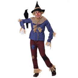 Adult The Costume For Women Men Patchwork Scarecrow Cosplay Halloween Carnival Party Amazing Dress Up