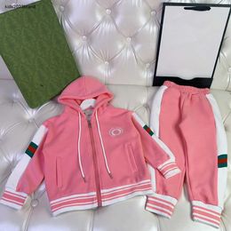 autumn baby Tracksuits zippered Hooded jacket set for kids Size 110-160 CM designer Long sleeved hooded jacket and pants Oct10