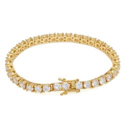 Tennis M 4Mm Hip-Hop Tennis 7-9Inch Bling Zircon Bracelets For Men Jewellery Bracelets Dhhgs