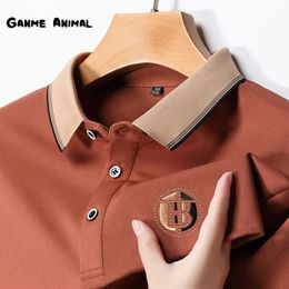 Men's Polos Korean Fashion Long Sleeves Polo T shirt Embroidered Luxury Top Casual Lapel Shirt Anti wrinkle Breathable 231012