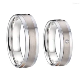 Wedding Rings High Quality Western Lover's Alliance Couple For Men And Women Titanium Stainless Steel Finger Ring Jewelry 6mm