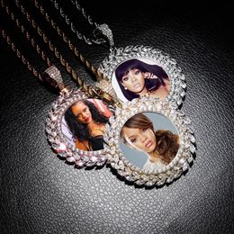 DIY Men Women Po Necklace Custom Made Po Medallions Pendant Necklace with 24inch Rope Chain Nice Gift for Friend for306m