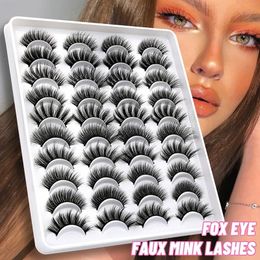 False Eyelashes GROINNEYA 20 Pairs Lashes 3D Mink Fluffy Dramatic Thick Volume Natural Fake Makeup 231012