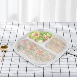 Bowls Camping Dishes & Utensils Stainless Steel Plate Divided Dinner Flatware Lunch Compartment Tray Toddler