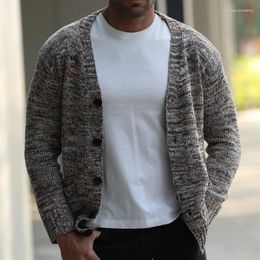 Men's Jackets Mens Sweater Cardigans Autumn And Winter Thin Mixed Knit Long Sleeve Coat Chaquetas Hombre