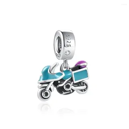 Loose Gemstones Epoxy Characters Doll Flamingo Motorcycle Fit Silver Original Bracelet Charm Bead For Women DIY Jewelry