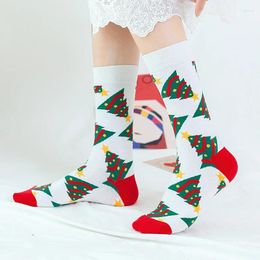 Men's Socks 5Pairs Christmas Men Funny 2023 Tree Snow Flake Gingerbread Cotton Happy Women Year Sokken Harajuku